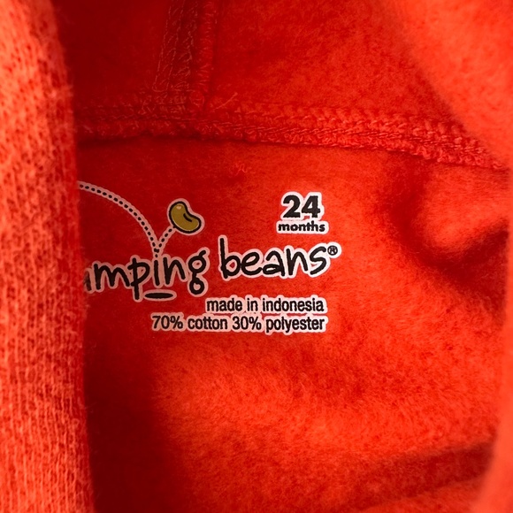 Jumping Beans 24 Months Baby Boy Orange Hoodie Dinosaur Jr Varsity NWT - Picture 3 of 5